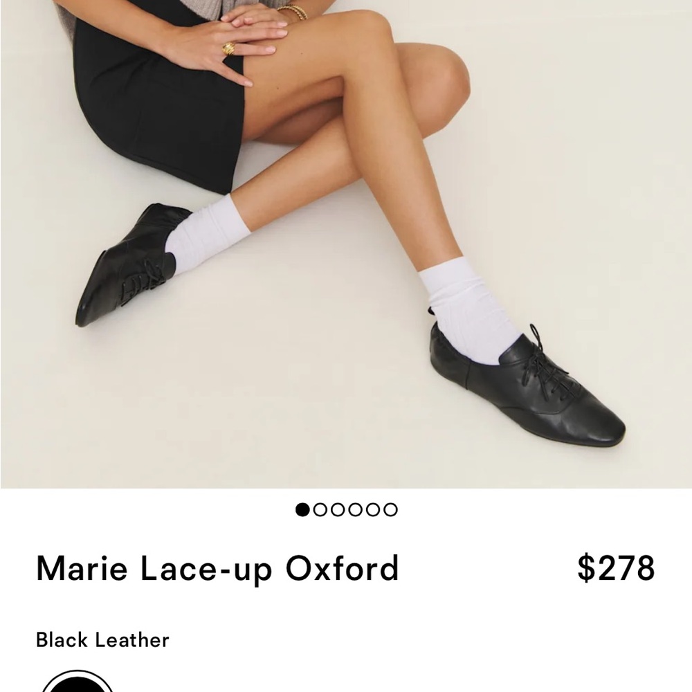 Reformation Marie Lace-up Oxford, US 6